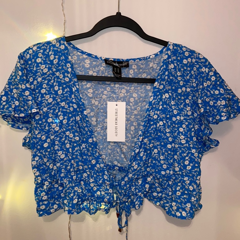 Cute Cropped Top with front adjustable ties